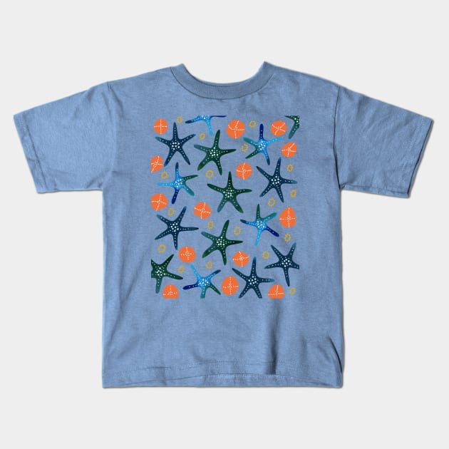 Starfish and sea urchin Kids T-Shirt by Pacesyte